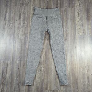 Gymshark Light Gray Silver Marl Seamless Leggings Size Small Athleisure